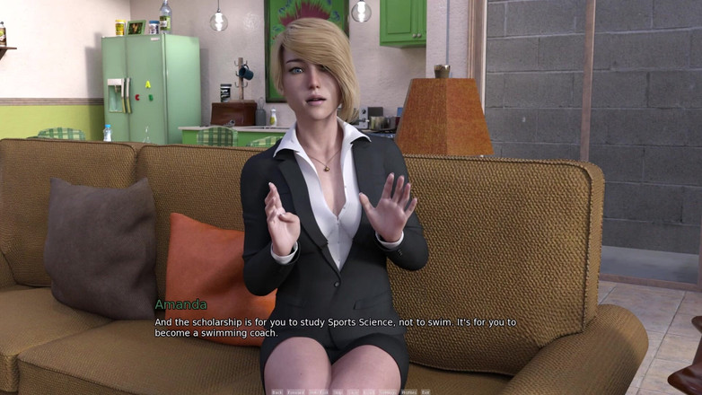 3D Cartoon Porn: Mijn slaapzaal 215 - Debbie toont haar borst aan Mark in een...