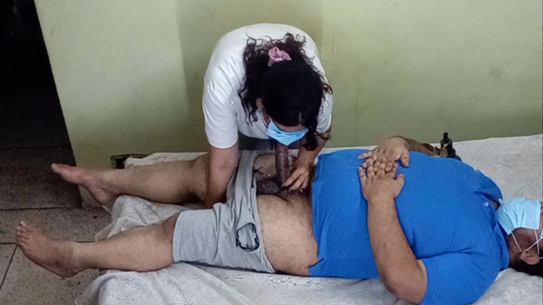 aliabegum: Busty Nurse Helps Patient on Clinic Desk - Deepthroat &amp; Ride
