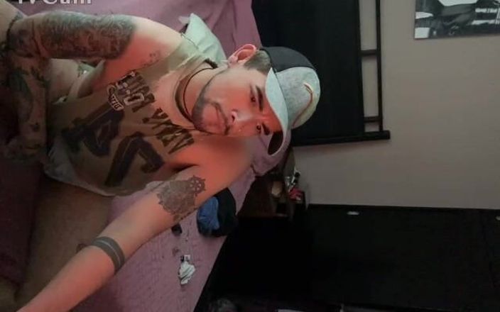 Bastian Myers: Tattoo Boy Jerking on Webcam
