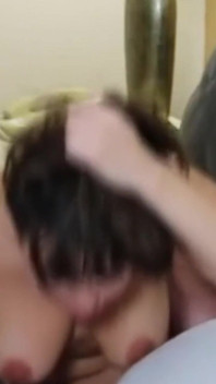 A Sexy Babe with Perfect Boobs Gives a Tiny Dick a Handjob