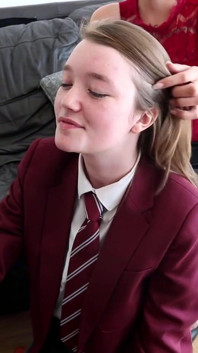 Stepmum teaches college girl Olivia Keane to suck cock