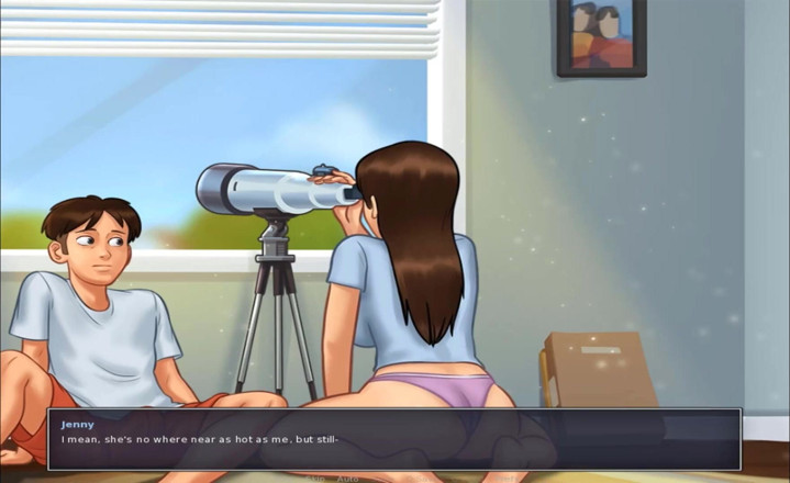 Hentai World: Summertime saga - caught milf how she masturbating morning