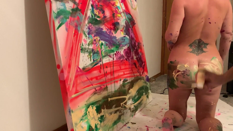 Farmers Wifey: Pintura de cuerpo desnudo desnudo