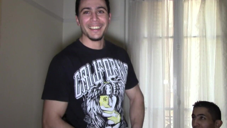 MALIK THE ARAB FUCKER XXL: Gay Arab sucking straight Arab with blindfolded eyes, a friend...