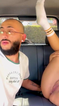 Brunette Gets Picked up and Fucked Inside a Car by a Stranger's Huge Cock