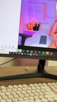 My Instructor Masturbates Watching Me Live and Ends up Seeing My Big Tits