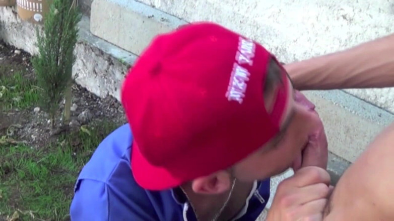 French dudes with big cocks: Chad fucked by his friend outdoor for sex
