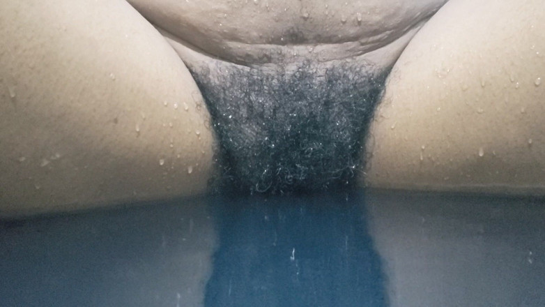 Lovemina: Hot Wife Big Pussy Close up in Ocean Waves, Standing...