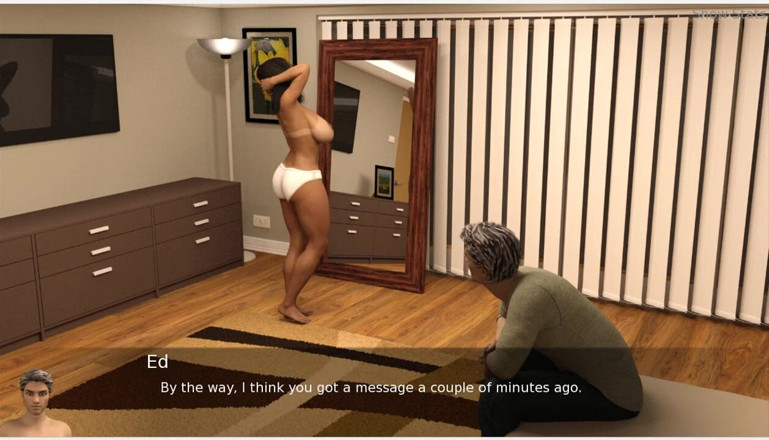 XXX Games Bunk: Project Hotwife - 게임플레이 - 후배위 스타일로 마누라를 따먹고 젖탱이와 몸에 사정하는 남편