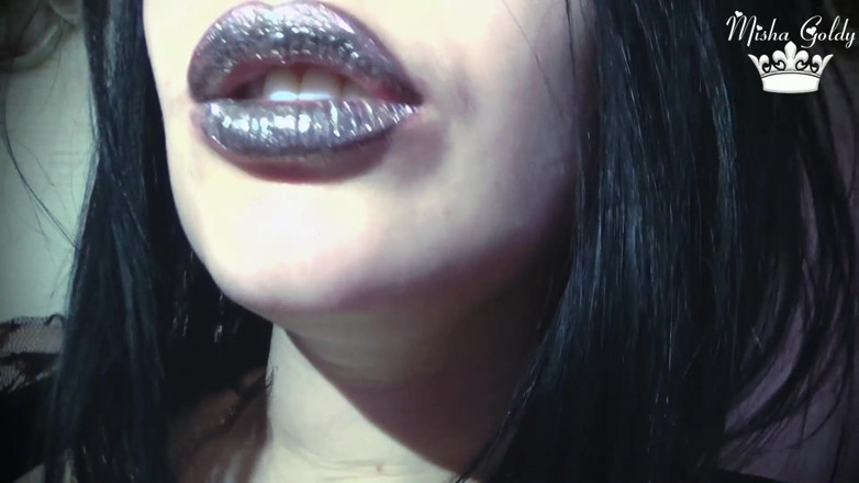 Goddess Misha Goldy: New metal lipstick worship