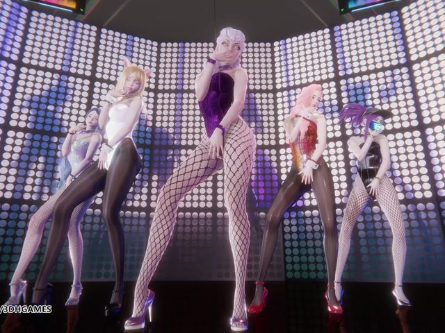 [mmd] Exid - up & Down Ahri Akali Kaisa Evelynn Seraphine Hot Striptease Dance League of Legends Hentai (3D-Hentai Games)