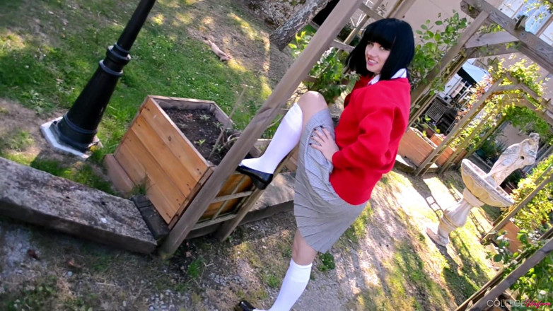 College Uniform: Red Uniform Video Featuring Natahlia Steel