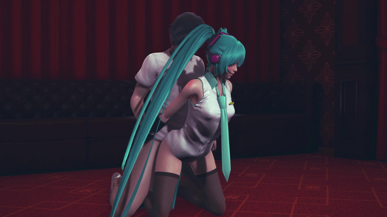Waifu club 3D: Miku got her ass fucked in a strip club