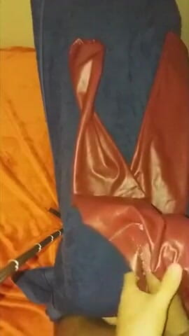 Naxy: Leather pants closeup fuck