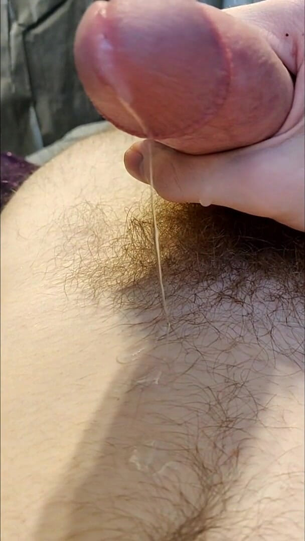 AssHungry4Cock: I slowly stroke out a precum puddle