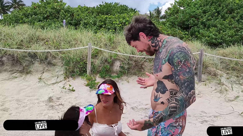 Immoral Live: Football Playing Beach Babes W Little Bush Jc Wilds &amp; Sofie...