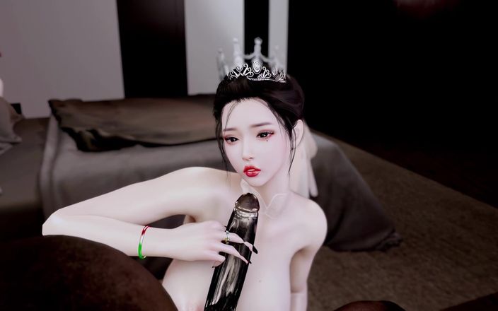 Why fuck so hard: 3D bbw asiática milf nua seus peitos enormes traindo com...
