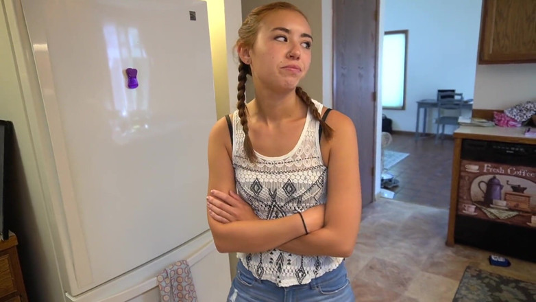 BrandiBraids: Naughty Stepdaughter Bribes Stepdad for Sex Lesson