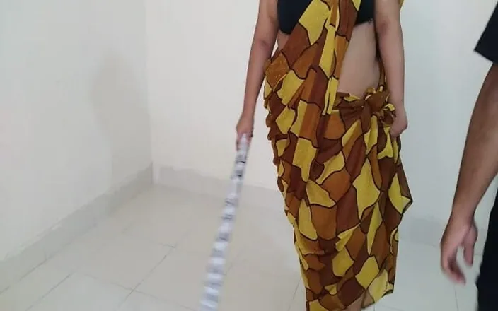 Aria Mia: Gujarati Maid Fucked by Owner's Stepson While She Sweeping His...