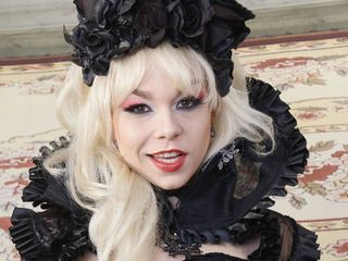Bravo Models Media: 382 Rebeka Black Blonde Gothic Masturbation