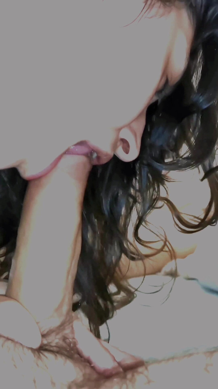 Akasha7: Blowjob selamba kotor dalam rakaman dekat, bermain dengan air maninya 1