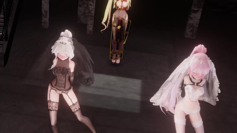 MikuMotion: [mmd] 弱音 提线木偶 双人情趣婚纱调教