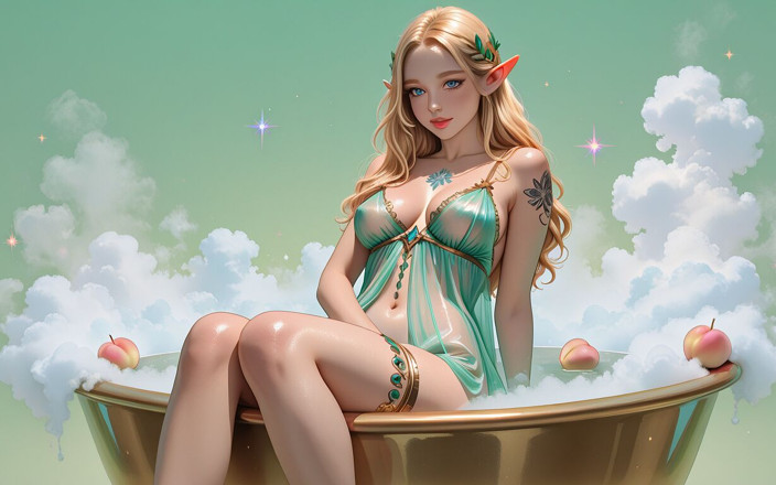 LustRender: Lustrender Young Elf Woman Slideshow - Mythic Surreal Fantasy Art