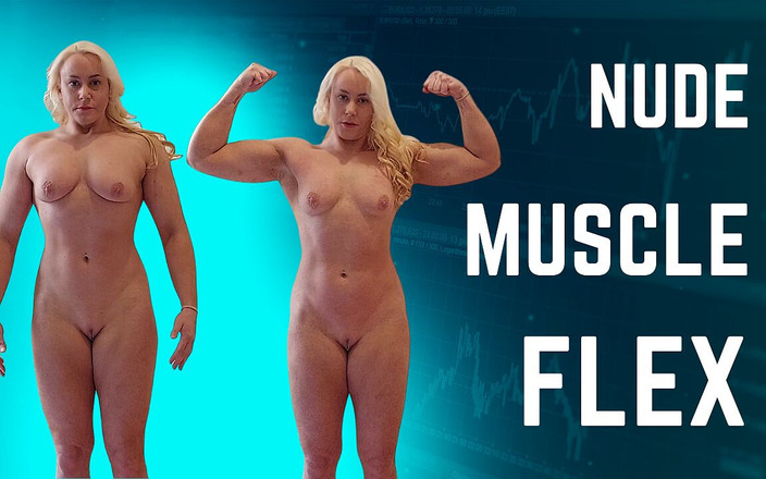 Michellexm: 肌肉女孩裸体伸展肌肉