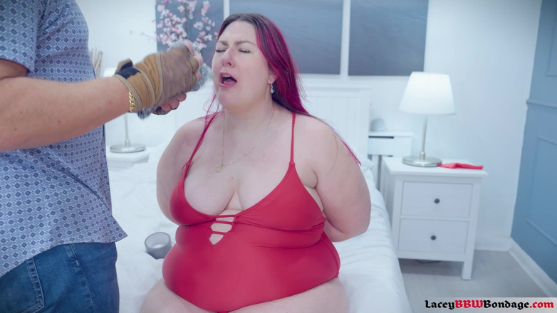 Lacey BBW Bondage: 被困在肮脏：内裤香味束缚折磨蕾丝