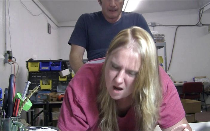 Vibra King Video: Jennifer gets pounded over a table at work
