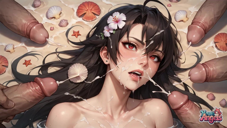 NeuroAngels: 5-milky-stroke ビーチブリス:クリーミーな精液に浸かる女性