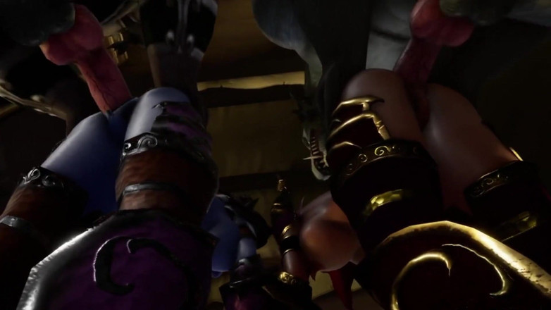 Wraith ward: İki elf ve iki kurt adam grup seks
