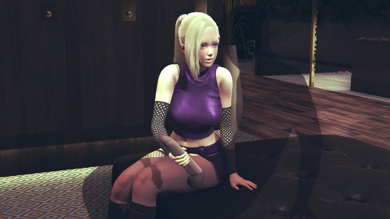 Waifu club 3D: Ino Yamanaka szarpie penisa, jeśli o to poprosisz