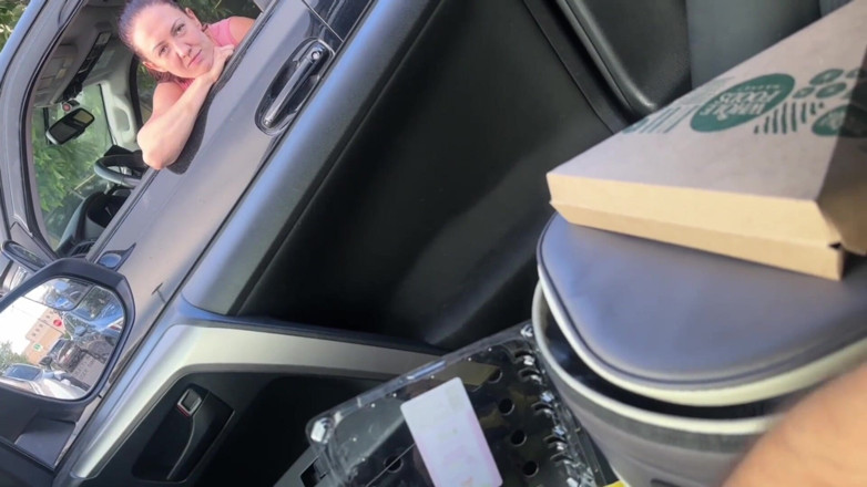 Bigmax8inch: Cumshot on the Roof of Cafe Tinder Date Ends by