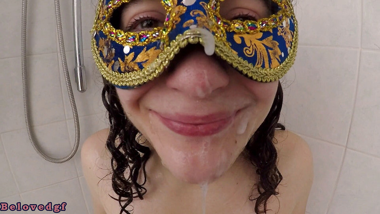 Belovedgf: Wytrysk na twarz pod prysznicem