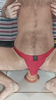 It's so Hot to Ride the Big Dildo