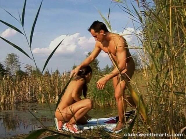 SkinnySweetHearts: Victoria gets fucked at the river side