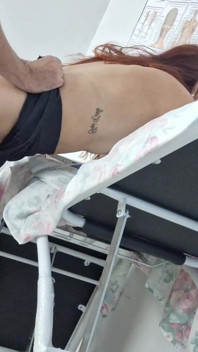 The Seamstress, While Taking the Measurements for the Customer's Pants, Keeps an Eye on His Erection!