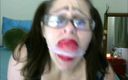 Selfgags classic: Gagged webcam model! (episode 1 of 2)