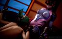 The fox 3D: Overwatch Widowmaker &amp;amp; Kiriko lesbian door Monarchnsfw (animatie met geluid) 3D Hentai porno...