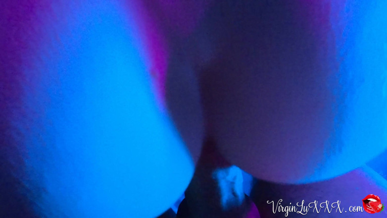 Virgin Lux: Horny babe sucked in a disco club and creampie