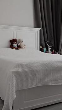 Stepmom Tidies the Bedroom. in Her Sheer White Robe
