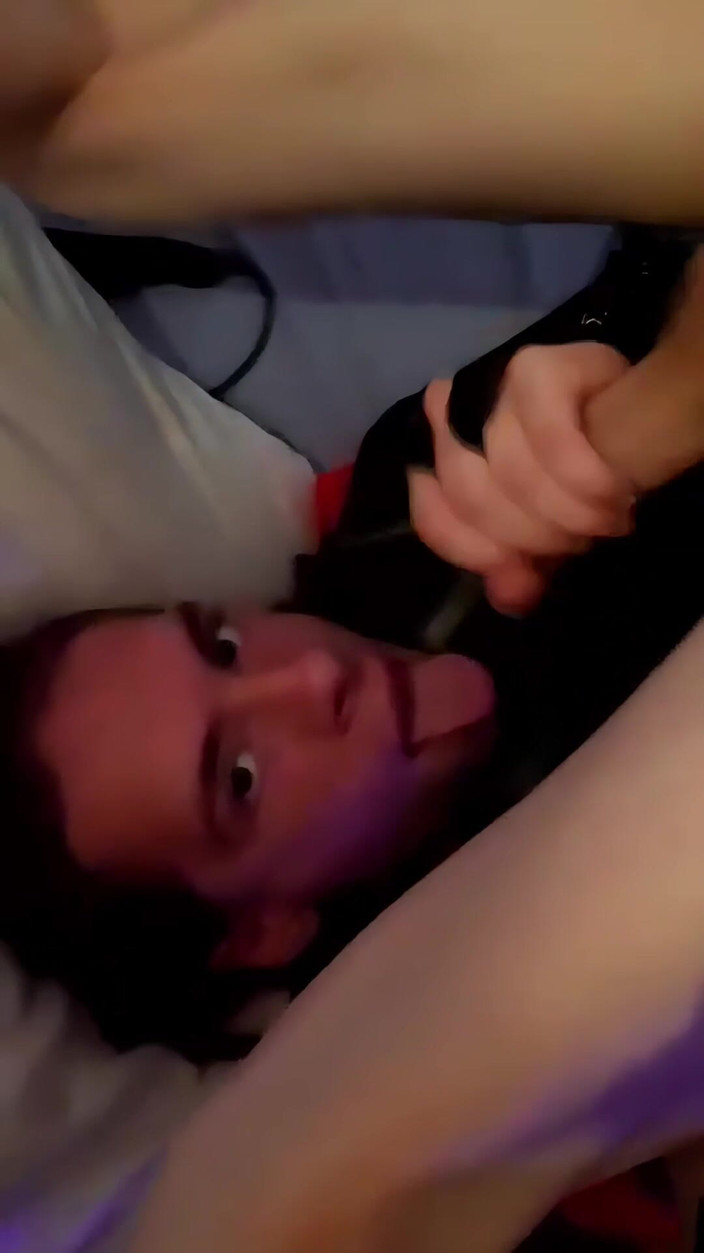 LoonaFemboy: Loona Shemale Trans Stroke a Cumshot on Her Face Come...