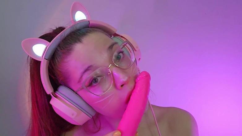 petitesubkitten: Cosplay zrzka Egirl Ahegao POV sání Asmr