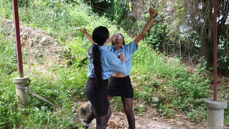 Selfgags Latina Bondage: Maria и злая юная хулиганка!