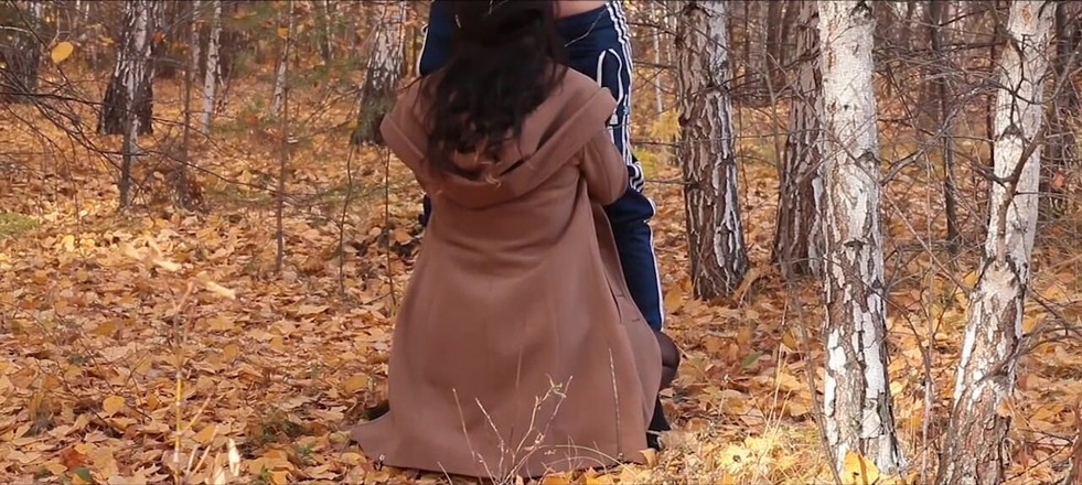 Playground porn: Sucking head in the woods sucks dick