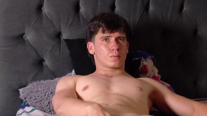 Icyhot707: Latin Man Is Naked on His Bed and Shows His...