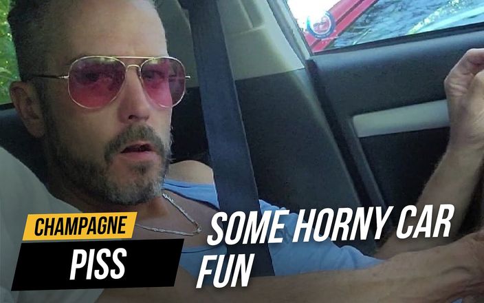 Champagne piss: Daddy and boy couldn&amp;#039;t say no to some horny car...