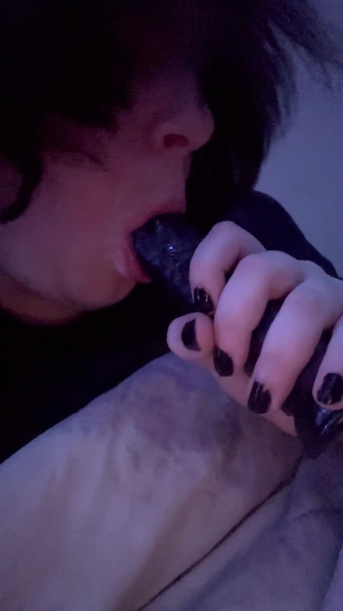 Sexualescape69: Sucking My Dildo Getting It Nice and Wet