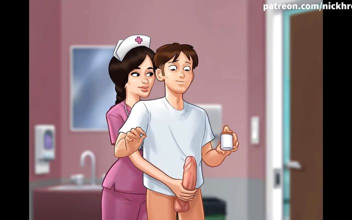 Cartoon Universal: Summertime saga part 135 - slutty nurse jerk my cock (Czech sub)